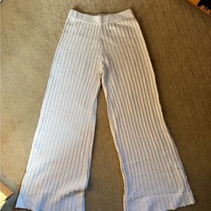 ASOS | 4th & Reckless Mercy wide leg beach pant in white knitted rib